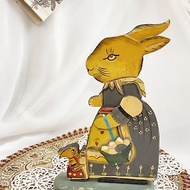 【好日戀物】德國vintage手繪復活節彩兔木製童趣裝飾擺飾品收藏