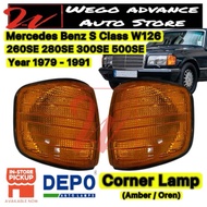 [READY STOCK] Mercedes Benz S Class W126 260SE 280SE 300SE 500SE Oren Corner Signal Lamp 1979 - 1991