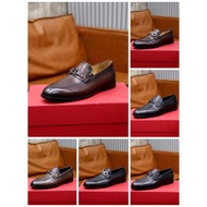 Shoes S1F1H brown color leather loafer men shoes kasut lelaki