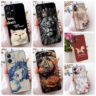 For Motorola Moto G54 / Moto G84 5G Phone Case for Motog54 g 84 5G  Black Luxury design Painted Soft