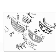 BBmart Auto Parts Grille Trim Chrome OE 212 885 25 74 for Mercedes Benz E350, E550, E63 AMG, E350 Bl