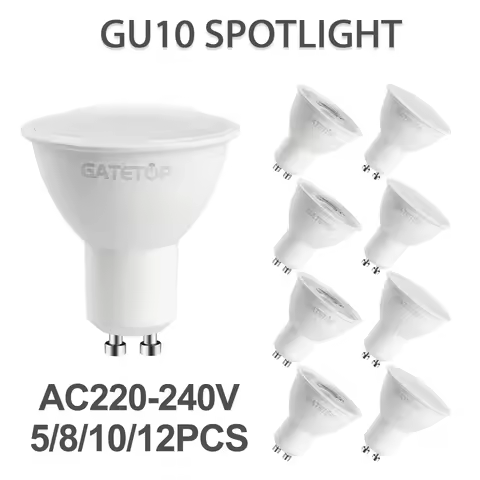 5/8/10/12pcs Dimmable GU10 Led 220V Spotlight Warm light 3000K 4000K 6000K Dimming Bulb Replace 50W 