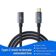 USB4.0 Type-C male to female extension cable,40Gbps data transmission,PD100W fast charging power cha
