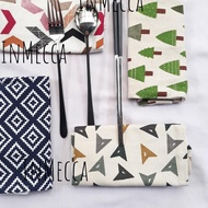 Yqnv Stainless Straw Pouch Straw and Spoon Pouch Roll Up Travel Pouch Set!!