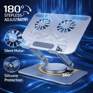 2IN1 Notebook Stand 360 Rotation 3-Mode Cooling Fan Reduces Temperature Up To 10 C For Games/Work La