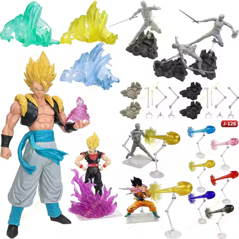 Action Model Shock Wave Genki Bombs Special Effects Fissure Burning Flame Combat DIY Display Bracket