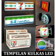 Magnetic Fridge Magnet Neon refrigerator sticker Lawson Family Mart 711 Seven Eleven LED 7eleven ori