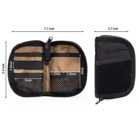 Credit Card Wallet EDC Tool EDC Pouch Pocket Multifunctional Black Camping Gear Multi Tool Storage B