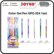 Joyko Retractable Rainbow GPC 324 0.5 mm Colorful Ink Gel Pen GPC324 0.5mm Mold 1 Pack Shallow Pak C