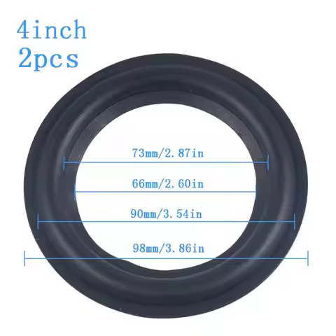 2Pcs/set Rubber Edge Ring Speaker Repair Parts 4/5 /6.5/8/10 inches Loudspeaker Speaker Surround Rep