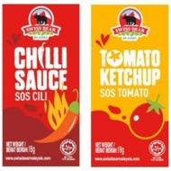 (WHOLESALE) [1000pc. x 9g] NEW STOCK Kerry Swiss Bear Chili Tomato Sauce 9g Ketchup Cili Sachet Pek 