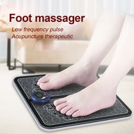 JSSJ Electric EMS Foot Massager Pad Remote Control Portable Foldable MassageRevitalization for Tired