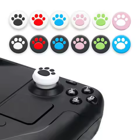 Cat Paw Silicone Soft Thumb Stick Grip Cap Joystick Cover For Valve Steam Deck Oled/ASUS ROG Ally X