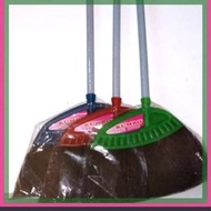 Wide Angled Palm Fiber Broom Strong Wooden Handle Kumbo Floor Cleaning Broom Room Terrace Garden Yar