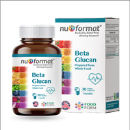 NUFORMAT Beta Glucan Improve Cholesterol &amp; Glucose Level Vegan Capsule Supplement - 30S