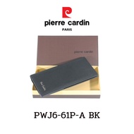 Pierre Cardin (ปีแอร์ การ์แดง) กระเป๋าธนบัตร กระเป๋าสตางค์ใบยาว  กระเป๋าสตางค์เท่ๆ กระเป๋าหนัง กระเป๋าหนังแท้ รุ่น PWJ6-61P-A พร้อมส่ง ราคาพิเศษ