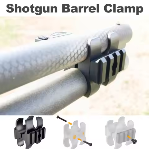 Tactical Shotguns Barrel Clamp Mount 3-Slot Picatinny Rail Mount Barrel Clamp Mount with QD Sling Sw