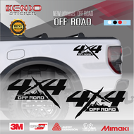 สติ๊กเกอร์4X4 OFF ROADสติ๊เกอร์ออฟโรด4X4 สติกเกอร์แต่งรถสติ๊กเกอร์แต่งติดข้างรถ กระบะ 2 ประตู แคป แล