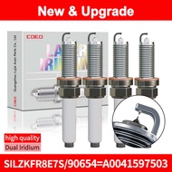 ปลั๊กหัวเทียนอิริเดียมคู่สำหรับ SILZKFR8E7S NGK/90654 OE A0041597903สำหรับ Mercedes Benz A B C E GL 