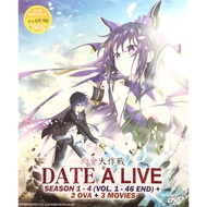Anime DVD Date A Live Season 1-4 + 2 Ova + 3 Movies (6DVD) (2013-2022)