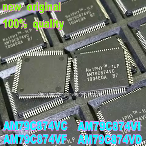 (1piece) 100% Brand new original AM79C874VD, AM79C874VI, AM79C874VF, AM79C874VC, AM79C874,QFP-80 Eth