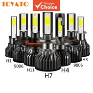 TCYATO 2X Car Headlight COBH4 LED H7 Canbus H1 H3 H8 H11 9005 9006 9007 880 8000K 6000K Car Auto Hea