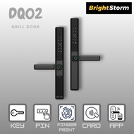 BrightStorm DQ02 Smart Door Lock for Grill Door | Kunci Pintar Rumah (Fingerprint + App Control)