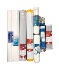 ชุดไส้กรองตู้น้ำ 8 ขั้นตอน (PP20"5M + PP20"5M + CTO20" + RS20"+ Post เรซิ่น 12"+ Post carbon 12" + R