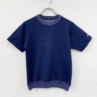 adidas DESCENTE 短袖印花 T 卹，海軍藍，尺寸 160，古著。