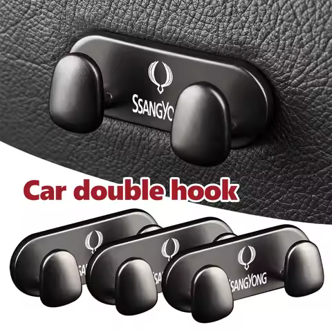 Metal Car Hooks Interior Storage Holder USB Cable Headphone Key For SsangYong Rexton Kyron Torres 20