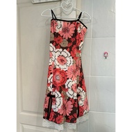 BCX Vintage Dress Floral Pattern Strapless Very Cute.