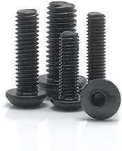 XMSZZ 5-50pcs ISO7380 M2 M2.5 M3 M4 M5 M6 M8 304 A2 Round Stainless Steel or Black 10.9 grade Hex Socket Button Head Allen Bolt Screw (Color : Stainless Steel, Size : 18mm)