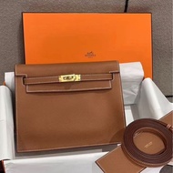 Hermes kelly danse金棕金扣ev皮全新閒置配件塵袋盒子