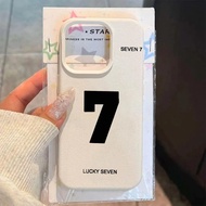 Lucky Number Seven Phone Case For iPhone 17 AIR 16 15 14 13 12 11 Pro Max 15 Plus 16E XR XS Max Mini