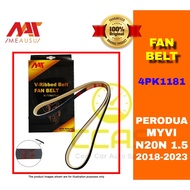 MEAUSU FAN BELT PERODUA MYVI D20N 1.5 2018-2023 ( MSFB-4PK-002 / 4PK1181 )