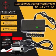 Universal Laptop Adapter 8 in 1 Plug 96W 12V/15V/16V/18V/19V/20V/24V