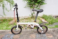 จักรยานพับได้ญี่ปุ่น - ล้อ 14 นิ้ว - Single Speed - อลูมิเนียม - Renault Ultra Light7 - สีขาว [จักรย