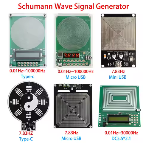 DC 5V Adjustable Frequency Schumann Wave Generator Sine Wave Pulse Signal Generator 7.83HZ 0.01Hz~10