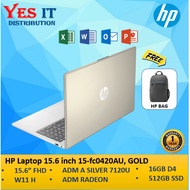 HP 15-FC0420AU / 15-FC0421AU GOLD / SILVER (ATHLON-7120U, 8GB RAM, 512GB SSD, 15.6"FHD, W11, H&S) LA