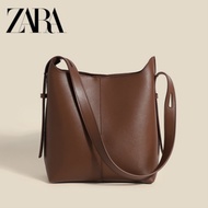 Zaraดิโอถังหนัง Tide Of Chun Xiaสไตล์ร้อน2023กระเป๋าสะพายข้างความจุมากกระเป๋าผู้หญิงโจ๊กเกอร์ Aslant