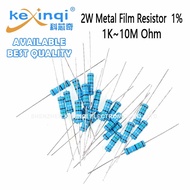 (10pcs) 2W Metal Film Resistor 1K~10M 1% 10K 2.2K 4.7K 3.3K 5.1K 6.8K 22K 100K 330K 470K 680K 1M 3.3