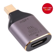 8K 60Hz HDMI 2.1 Female to Mini DP Male Adapter  Penyesuai HDMI 2.1 Perempuan ke Mini DP Lelaki 8K 6