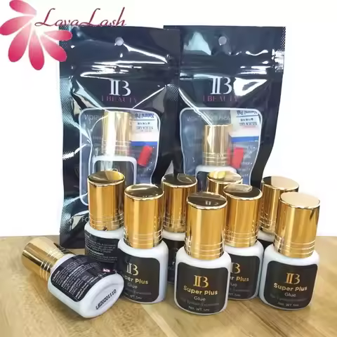 5/10 Bottles IB Super Plus Glue for Eyelash Extensions Original IBeauty Gold Cap Black Glue False La