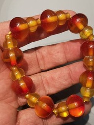 中東貴族蜜蠟 紅糖黃晶葫蘆蜜蠟手串手鏈