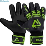ALLGOODS Goalie Gloves, Durable Finger Protection Latex Soccer Gloves, Strong Grip Handguard Non-Sli
