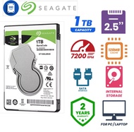 Ready stock SEAGATE BARRACUDA Internal HDD Laptop 2.5" 1TB - 7200RPM -