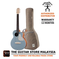 Anuenue MC10 Solid Top 36 Inch Travel Size Acoustic Guitar Blue Arona With Padded Gigbag
