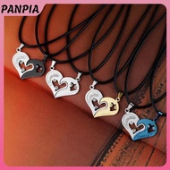 PANPIA 1Pair Couple Iron Chain Heart Love Nelaces Trendy Paired Suspension Pendants