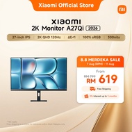 Xiaomi 2K Monitor A27Qi 2026 | QHD, 120Hz high refresh rate, 300 nits brightness, 100% sRGB