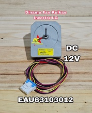 Motor Fan LG Inverter EAU63103012 DC 12V Dinamo Kulkas Inperter 4 Kabel